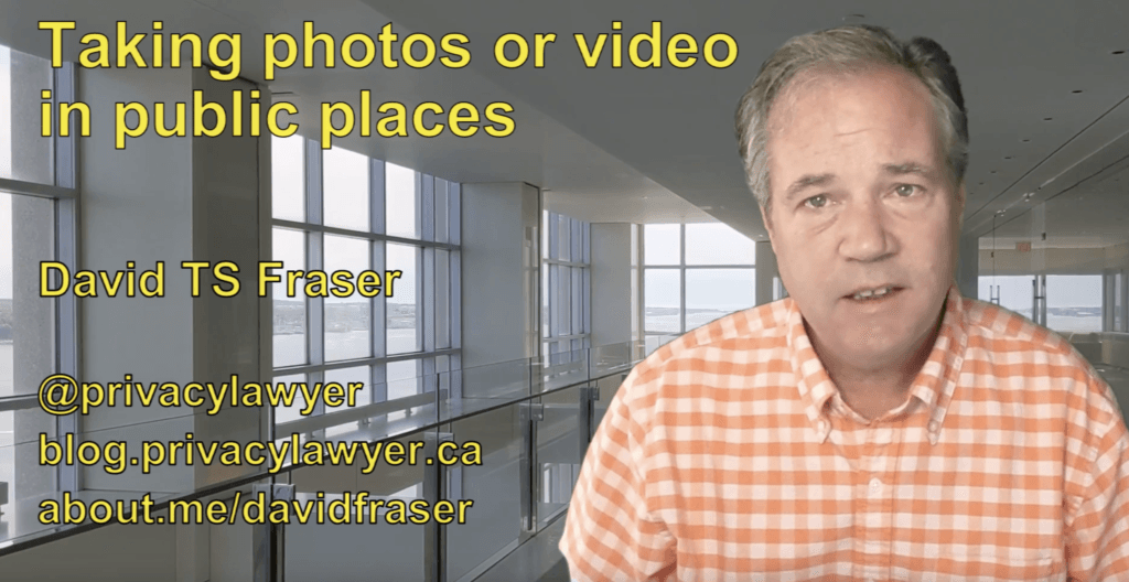 Photographing in public…
